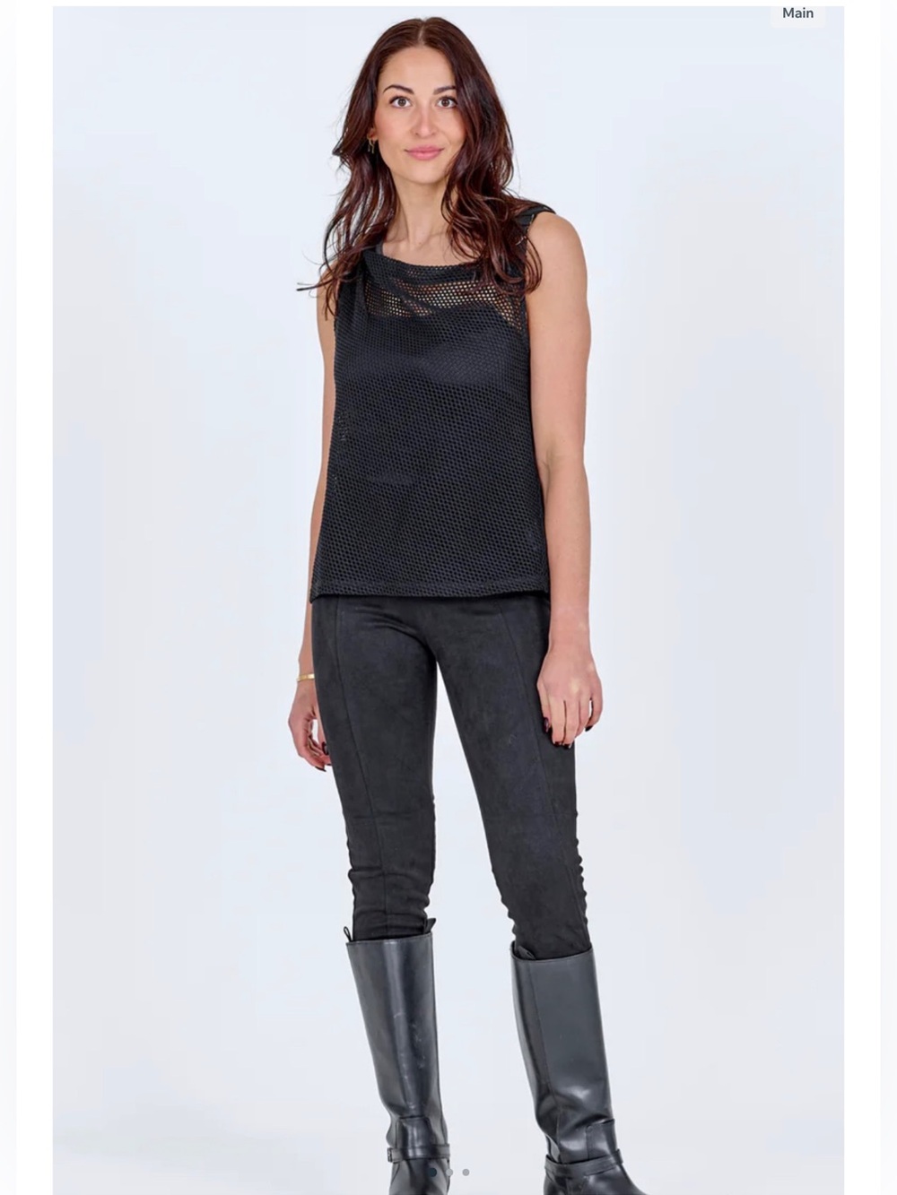 Nu Denmark Sleeveless Mesh Knit Top
